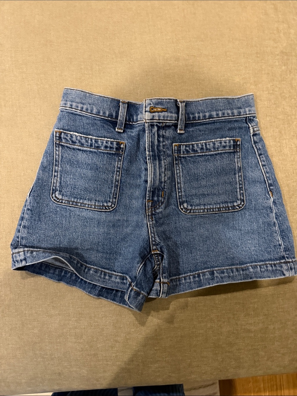 Madewell Medium Blue Denim High-Rise Jean Shorts